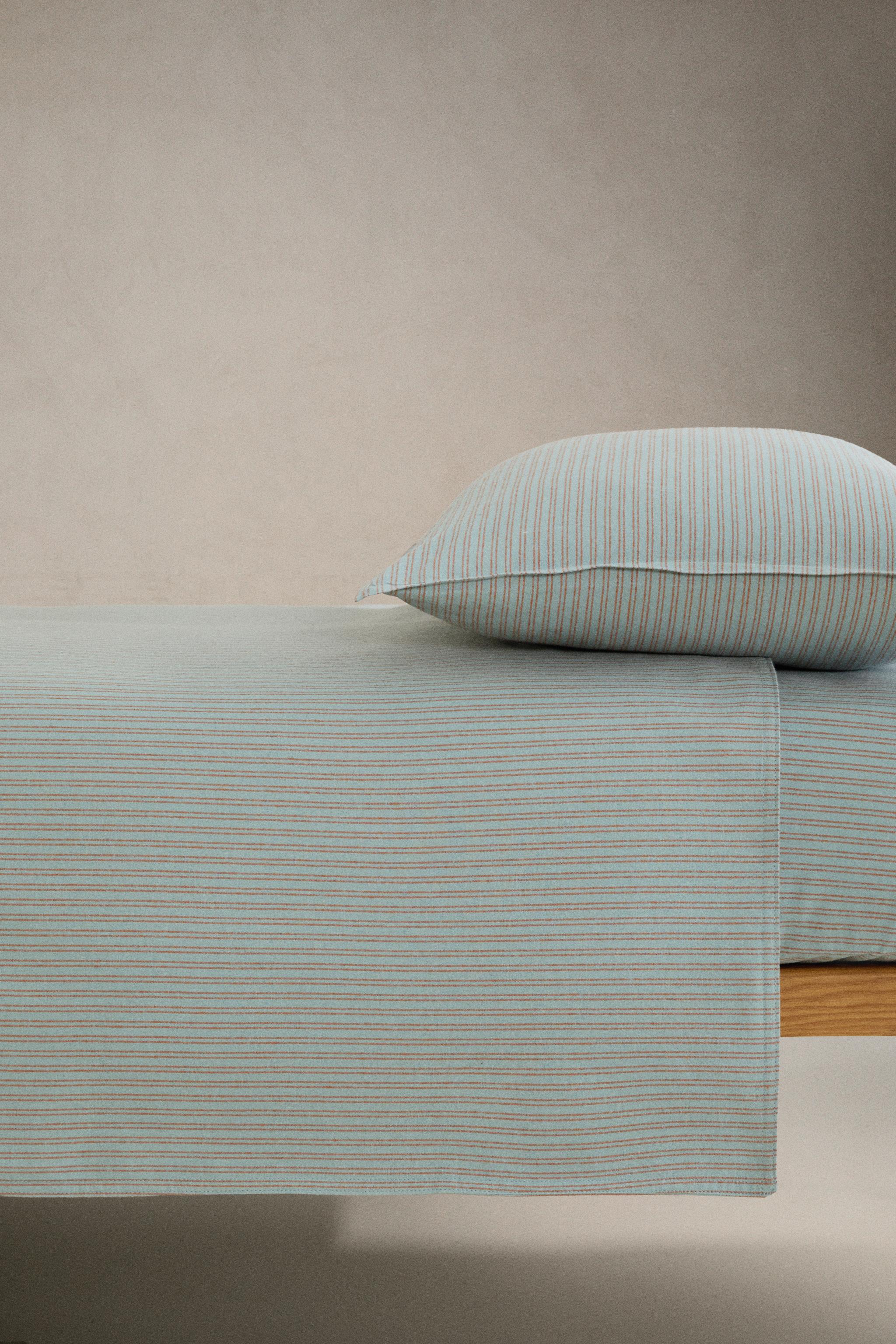 KIDS STRIPED FLANNEL DUVET COVER